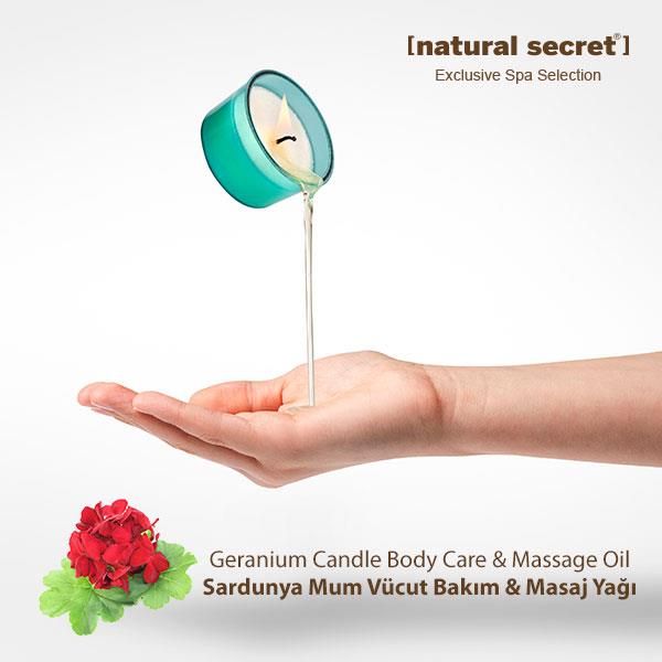 Geranium Candle Massage & Body Care Oil